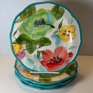 (4) Pioneer Woman Vintage Bloom 8.5” Salad / Dessert Plates